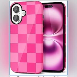 Pink Checkered Phone Case